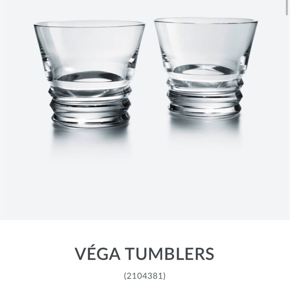 Baccarat Vega tumblers. Brand new in box